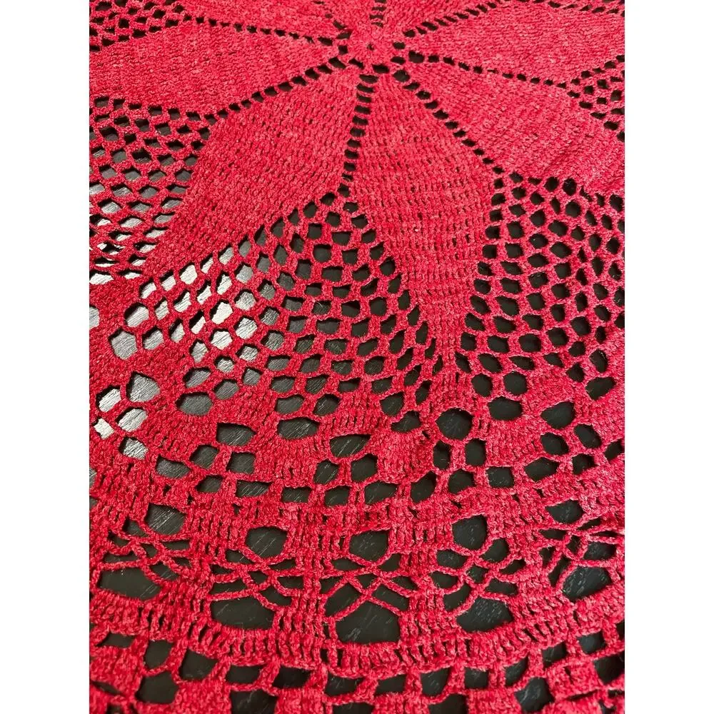 Large Crochet Doily Style Tablecloth- Round 40